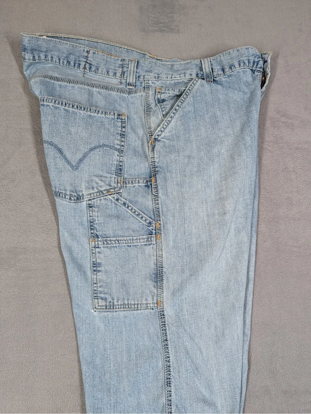 Levis Mens 36x30 Blue Vintage Y2K Carpenter Jeans Loose Straight Baggy Work Wear